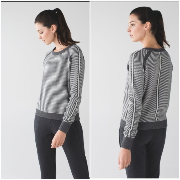 lululemon athletica Sweaters - Lululemon Devi Crew Sweater Sz L Striped